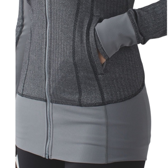 LULULEMON  Daily Practice Herringbone Slate Black Gray Light Hoodie W4166S - Picture 4 of 14